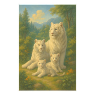 Weißer Tiger • Dawn Forest Ancestral Family ManJ Fotodruck