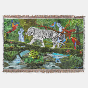 WEIßER TIGER DES MYSTISCHEN Dschungels Decke
