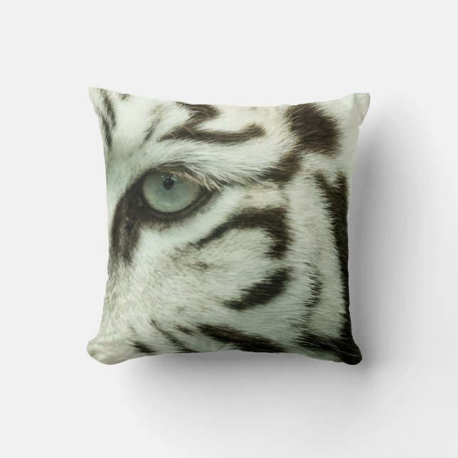 WEISSER TIGER-GESICHT KISSEN (Vorderseite)