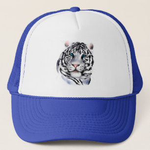 Weißer Tiger-Gesichts-Hut Truckerkappe