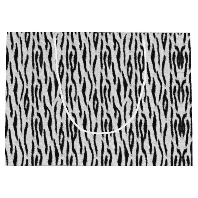 Weißer Tiger Große Geschenktüte (Vorderseite)