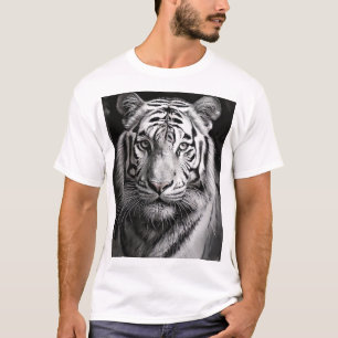 Weißer Tiger Holzkohle T-Shirt