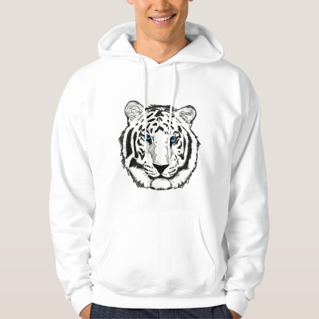 Weißer Tiger Hoodie (Vorderseite)