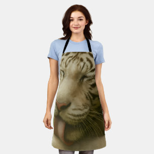 Weißer Tiger im Alltagsleben Schürze