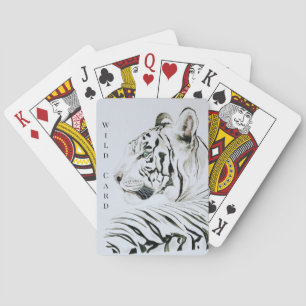 Weißer Tiger individuell einstellbar Spielkarten