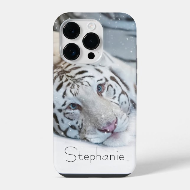 Weißer Tiger iPhone Hülle (Rückseite)