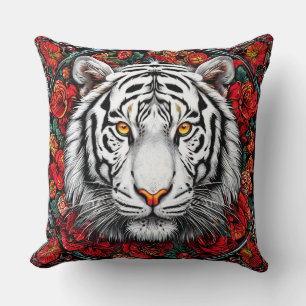 Weißer Tiger Kissen