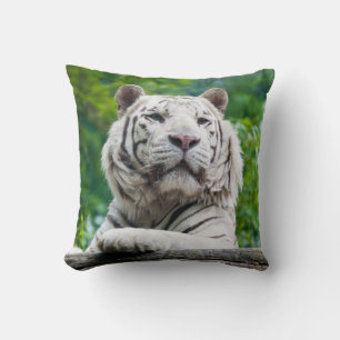 Weißer Tiger-Kissen Kissen