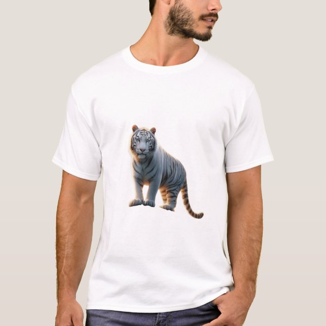 Weißer Tiger Majestät. T-Shirt (Vorderseite)