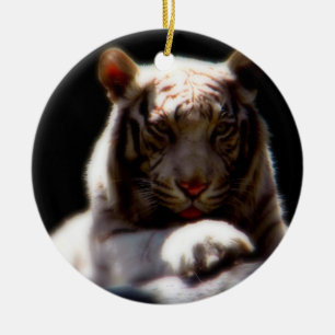 Weißer Tiger Mirage Keramikornament