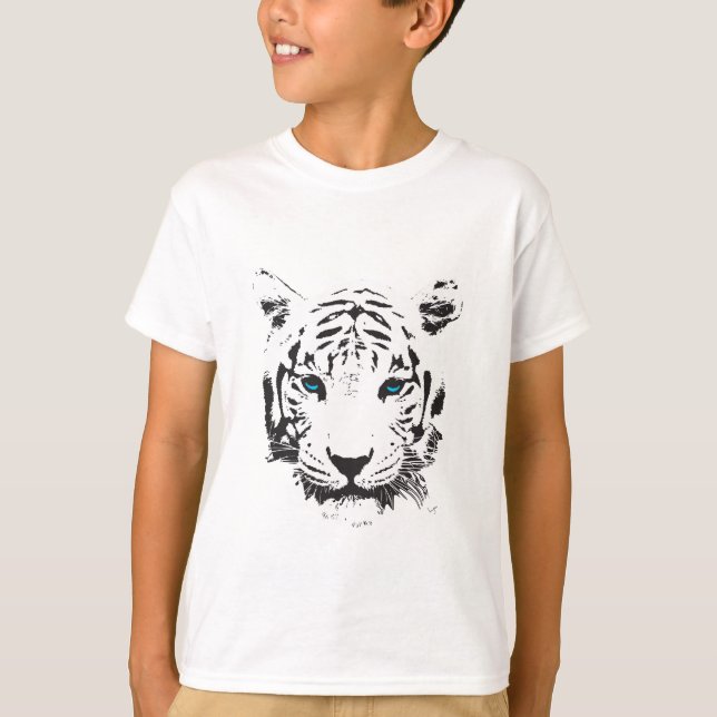 Weißer Tiger mit blauen Augen T-Shirt (Vorderseite)
