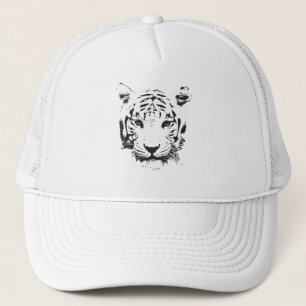 Weißer Tiger mit blauen Augen Truckerkappe
