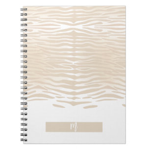 Weißer Tiger Monogramm Notizblock