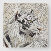 Weißer Tiger - Mosaikkunst aus Glas