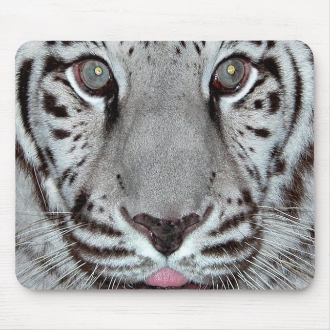 Weißer Tiger Mousepad (Vorne)