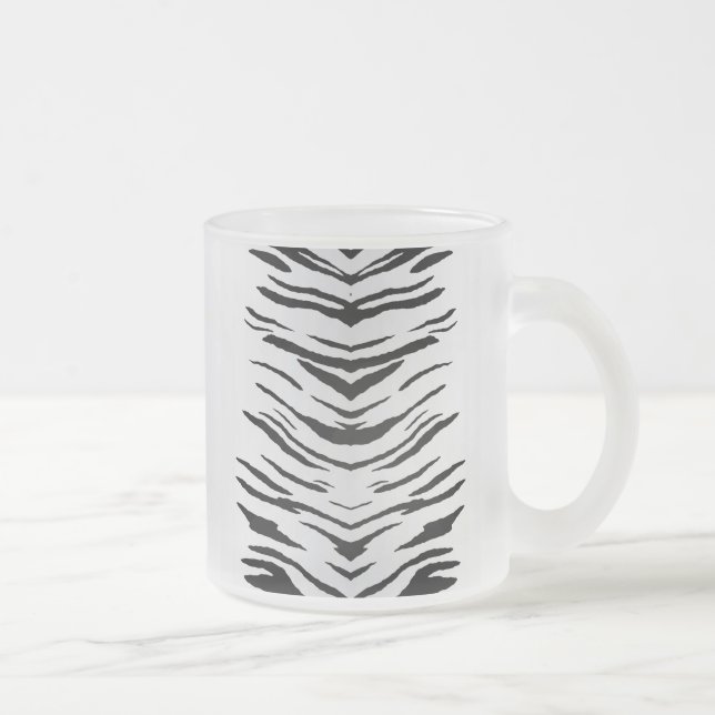 Weißer Tiger oder Zebra Striped Mattglastasse (Rechts)