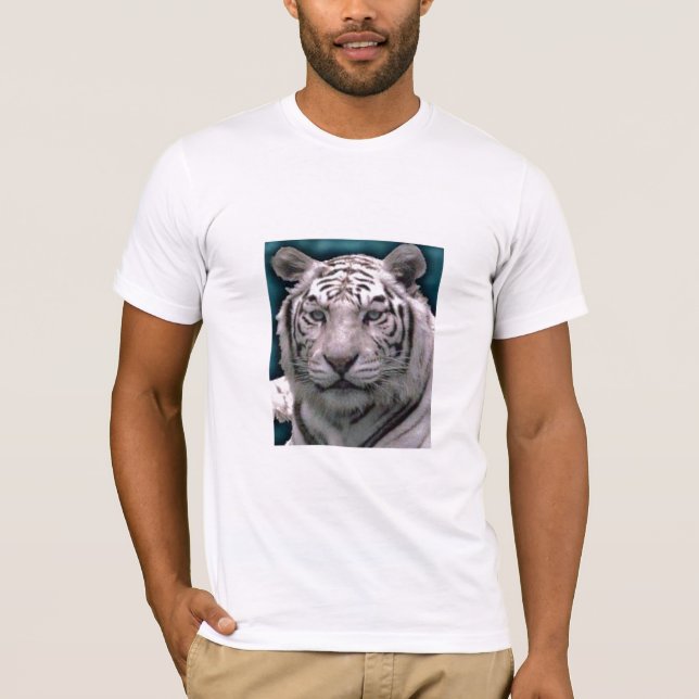 Weißer Tiger, Ringer-T - Shirt (Vorderseite)