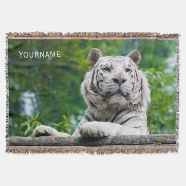 Weißer Tiger-Schwertdecke Decke (Vorderseite)