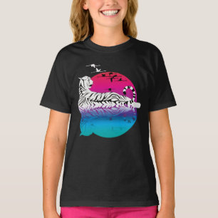 Weißer Tiger Sonnenuntergang T-Shirt