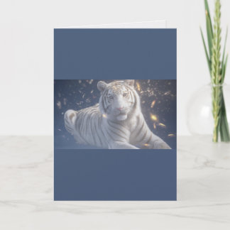 Weißer Tiger Starlight-Porträt  Karte