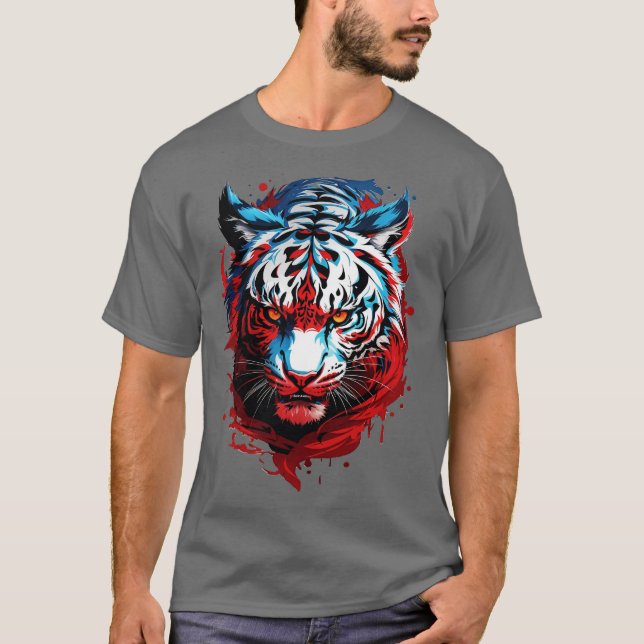 Weißer Tiger T-Shirt (Vorderseite)