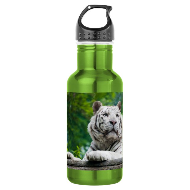 Weißer Tiger Trinkflasche (Vorderseite)