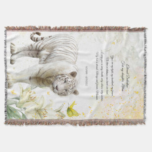 Weißer Tiger und Lilien Devotionsdecke Decke