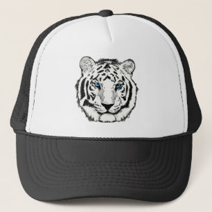 Weißer Tigerhut Truckerkappe