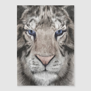 Weißer Tigerkopf Magnetkarte