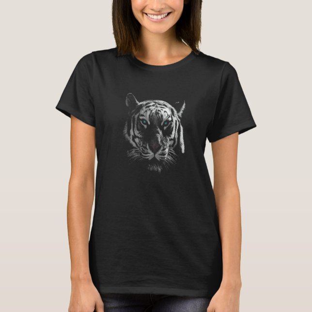 Weißer Tigerkopf T-Shirt (Vorderseite)