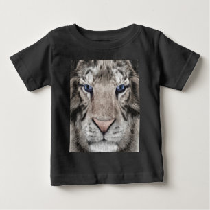 Weißer Tigerkopf Wildtier Ästhetik Baby T-shirt