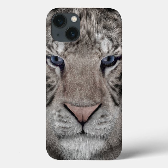 Weißer Tigerkopf Wildtier Ästhetik Case-Mate iPhone Hülle (Rückseite)