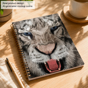Weißer Tigerkopf Wildtier Ästhetik Planer