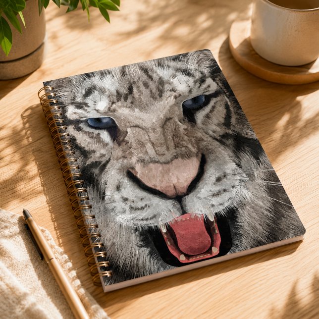 Weißer Tigerkopf Wildtier Ästhetik Planer (Von Creator hochgeladen)