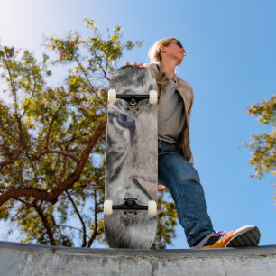Weißer Tigerkopf Wildtier Ästhetik Skateboard