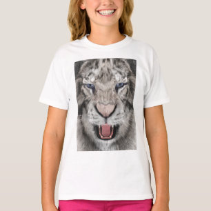 Weißer Tigerkopf Wildtier Ästhetik T-Shirt