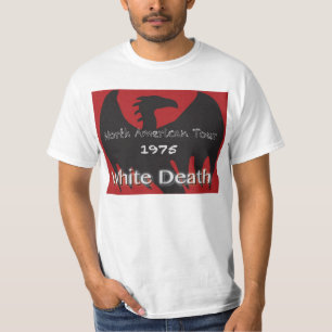 Weißer Todesausflug-grundlegender T - Shirt