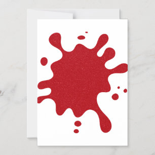 Weißer & Tomatenroter Glitter Splash Magnet (indiv