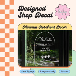 Weißer Trenddekor für handgefertigte Schaufenster Fensteraufkleber