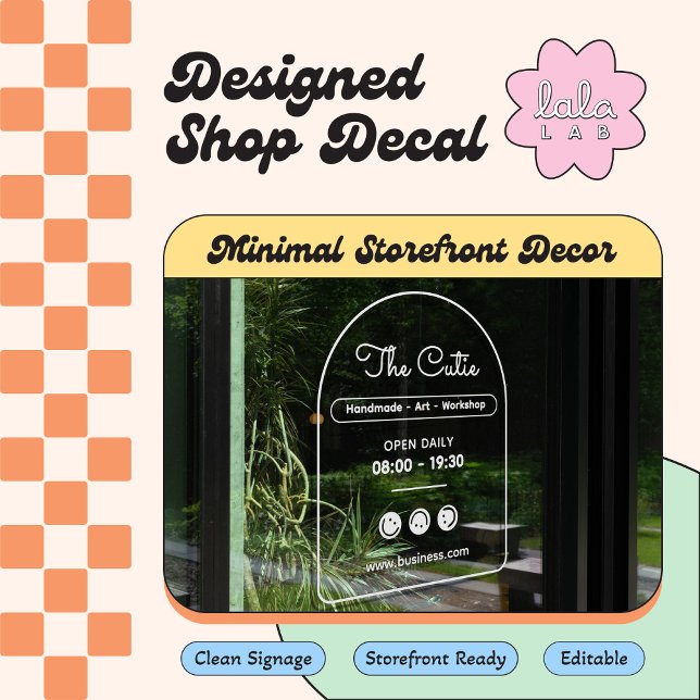 Weißer Trenddekor für handgefertigte Schaufenster Fensteraufkleber (Von Creator hochgeladen)