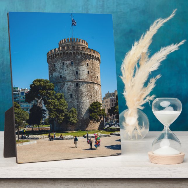 Weißer Turm von Thessaloniki Fotoplatte (Seite)
