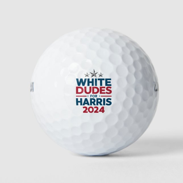 Weißer Typ für die Harris-Wahl 2024 Golfball (Vorderseite)