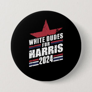 Weißer Typ für Kamala Harris 2024 Button