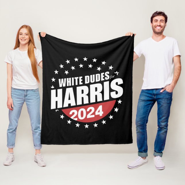 Weißer Typ für Kamala Harris 2024 Fleecedecke (Beispiel)
