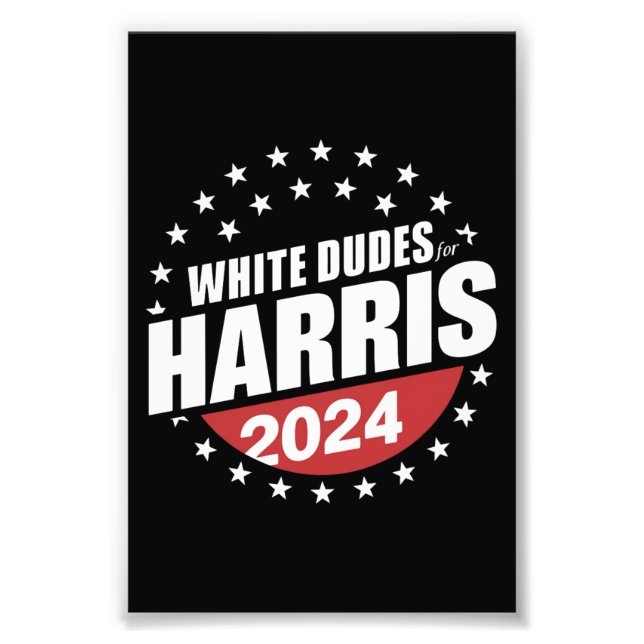 Weißer Typ für Kamala Harris 2024 Fotodruck (Vorne)
