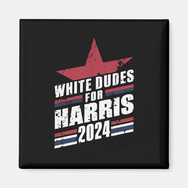Weißer Typ für Kamala Harris 2024 Magnet (Vorne)