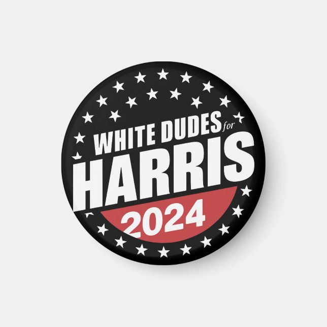Weißer Typ für Kamala Harris 2024 Magnet (Vorne)