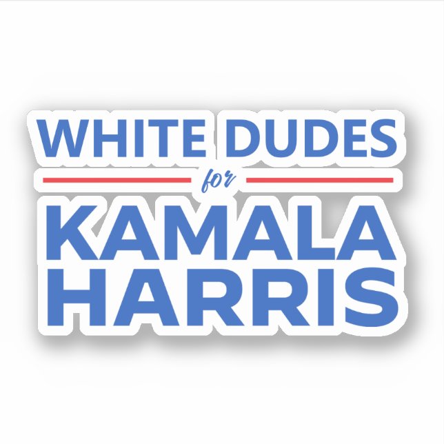 Weißer Typ für Kamala Harris Aufkleber (Vorderseite)
