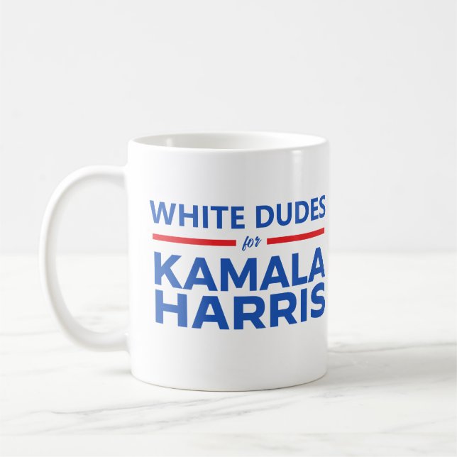 Weißer Typ für Kamala Harris Kaffeetasse (Links)
