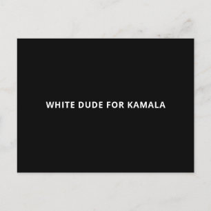 Weißer Typ für Kamala, schwarz Postkarte
